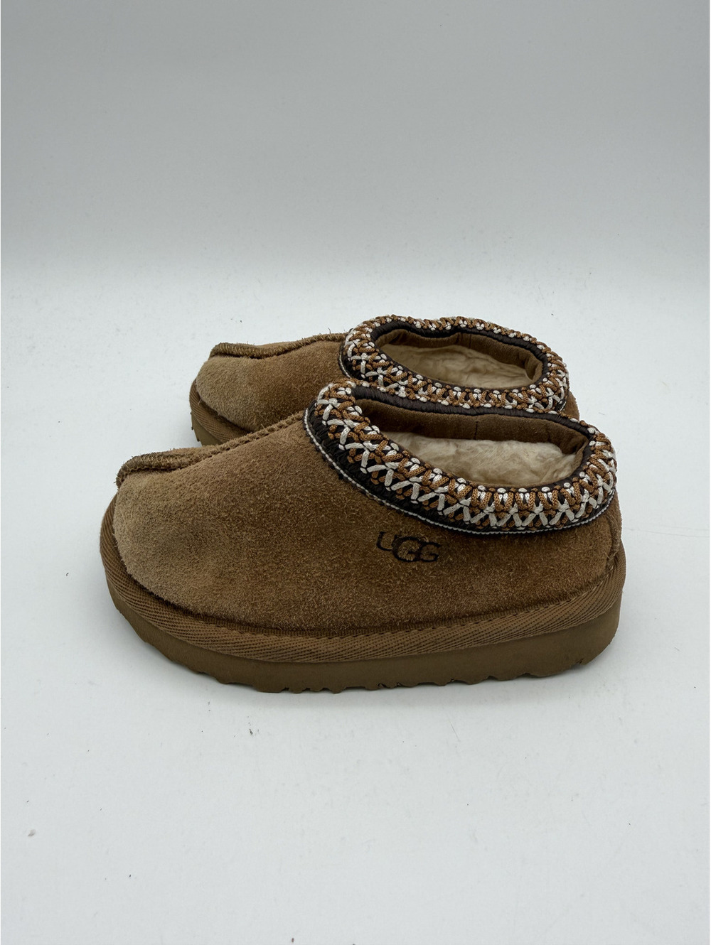 UGG Brown Suede Shearling Slippers Baby Size 6
